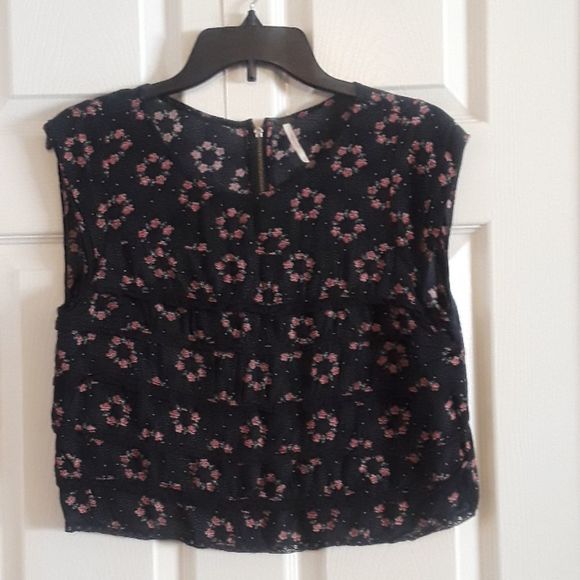 Free People Floral Print Ruffle Top - Picture 2 of 4